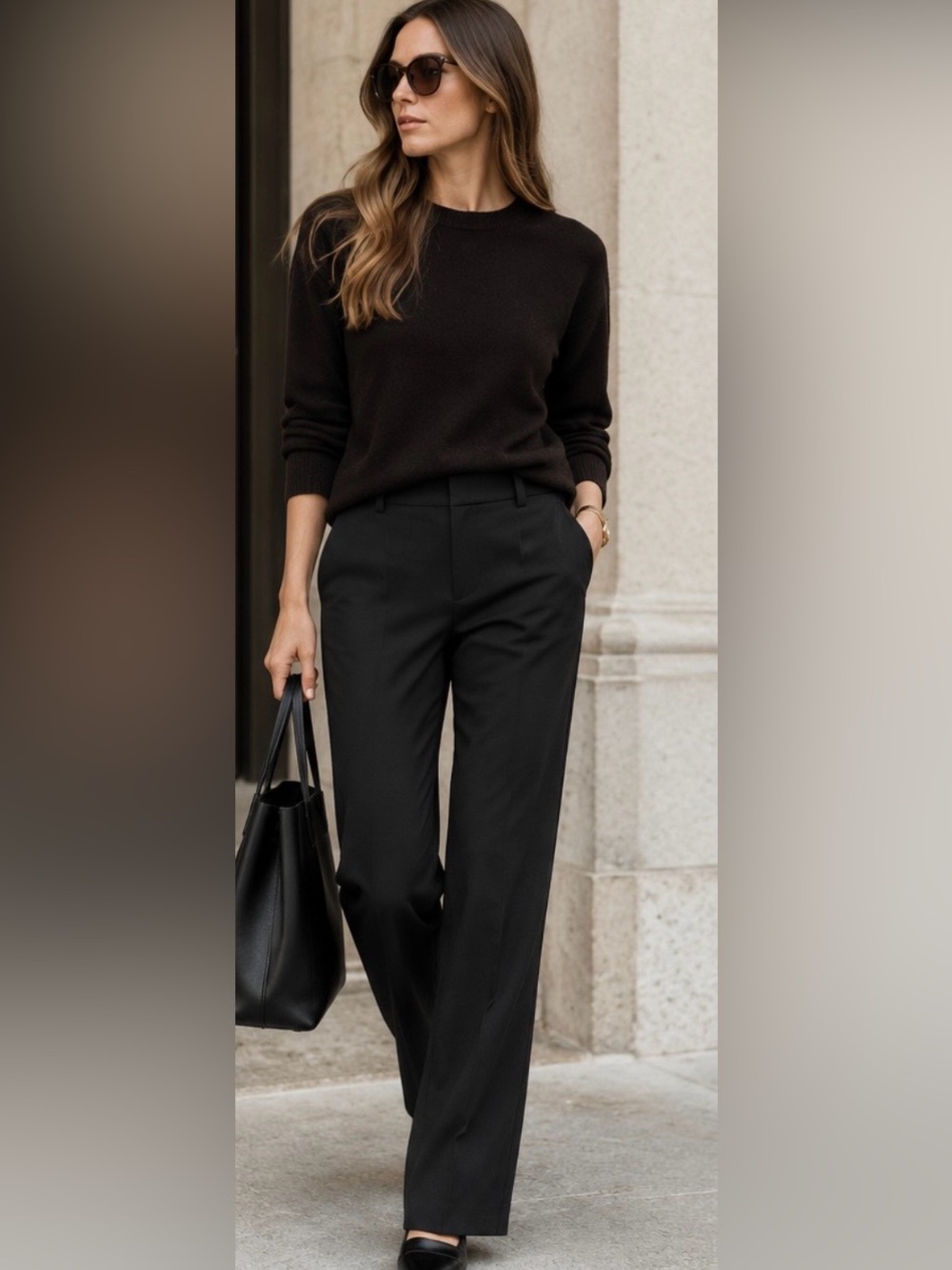 Banana Republic Martin Wool Trousers in Black